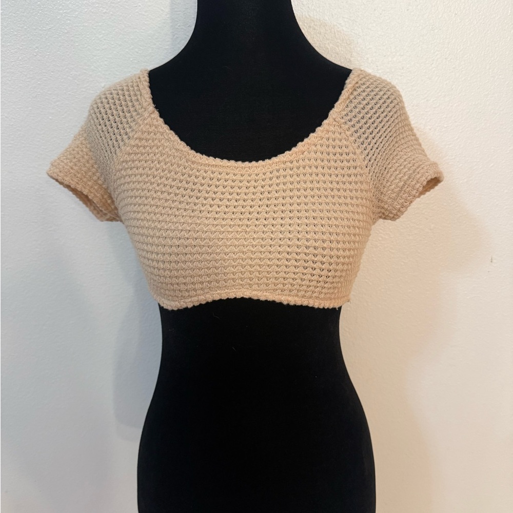 SHEIN Tan Knit Crop Top